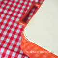 Plaque en céramique rectangulaire de cuisson rouge de haute qualité